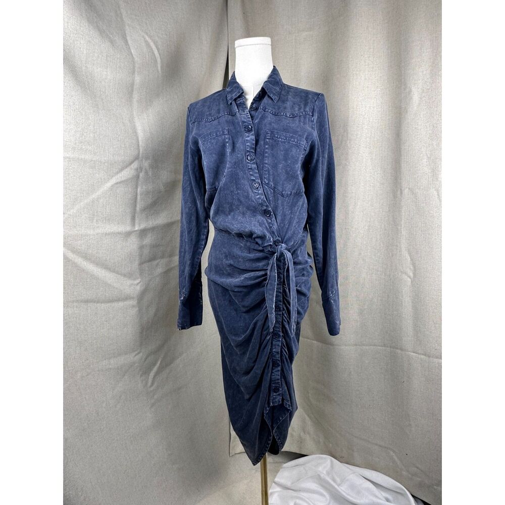 Young Fabulous & Broke Western Ruched Shirt Dress S